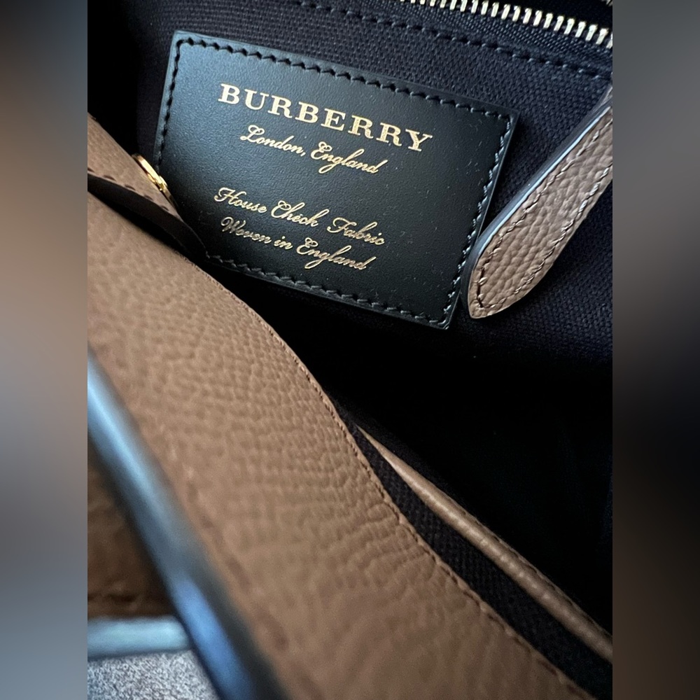 New Burberry Banner Small Tote House Check Derby Shoulder Crossbody Bag - Picture 10 of 13